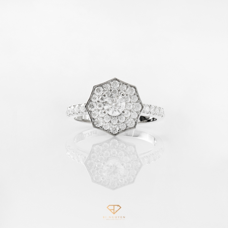 Octagon Halo Ring