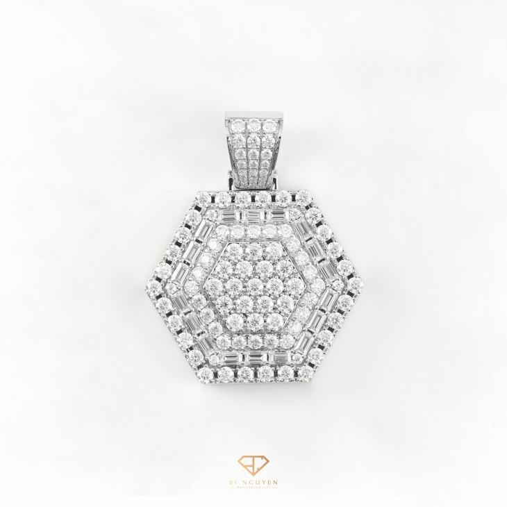 Hexagon Diamond Pendant