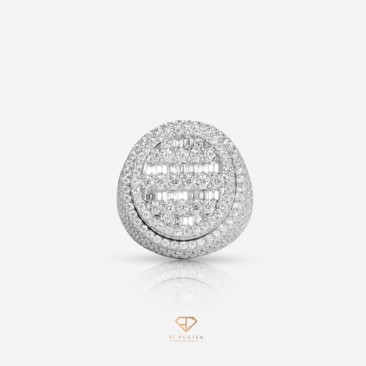 Oval Shape Baguette Diamond Ring