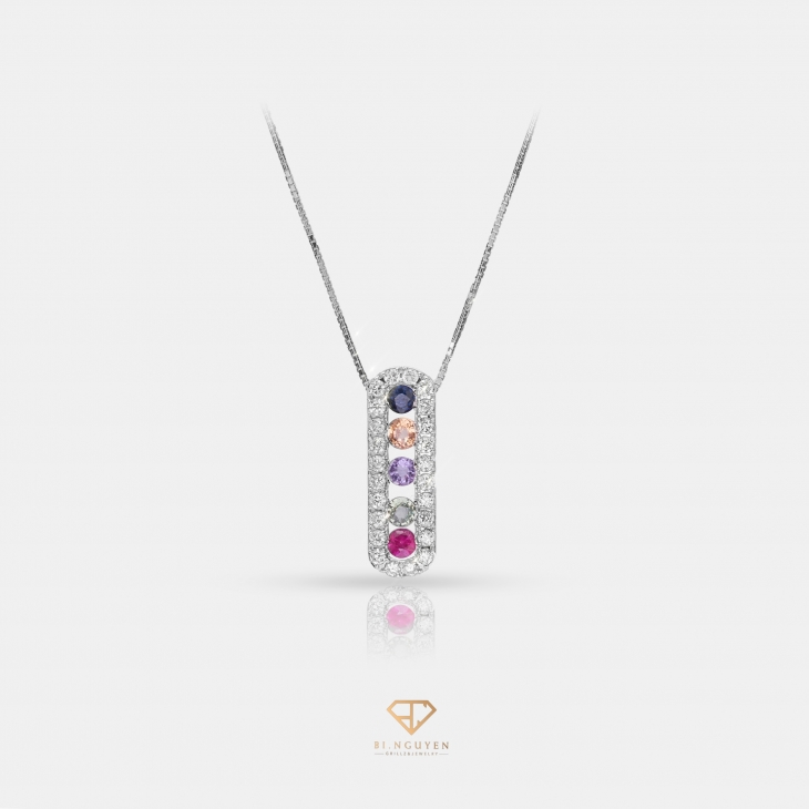 Oval Shape Multi-Color Pendant