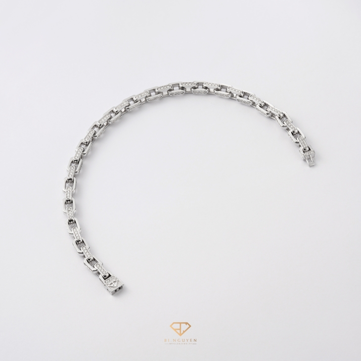 Anchor Link Diamond Bracelet