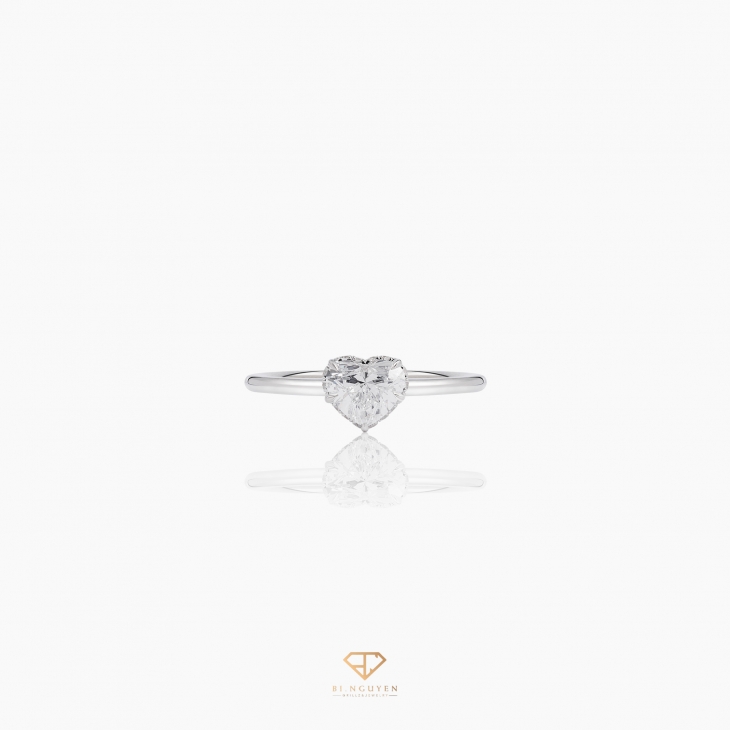Hidden Heart Halo Diamond Ring
