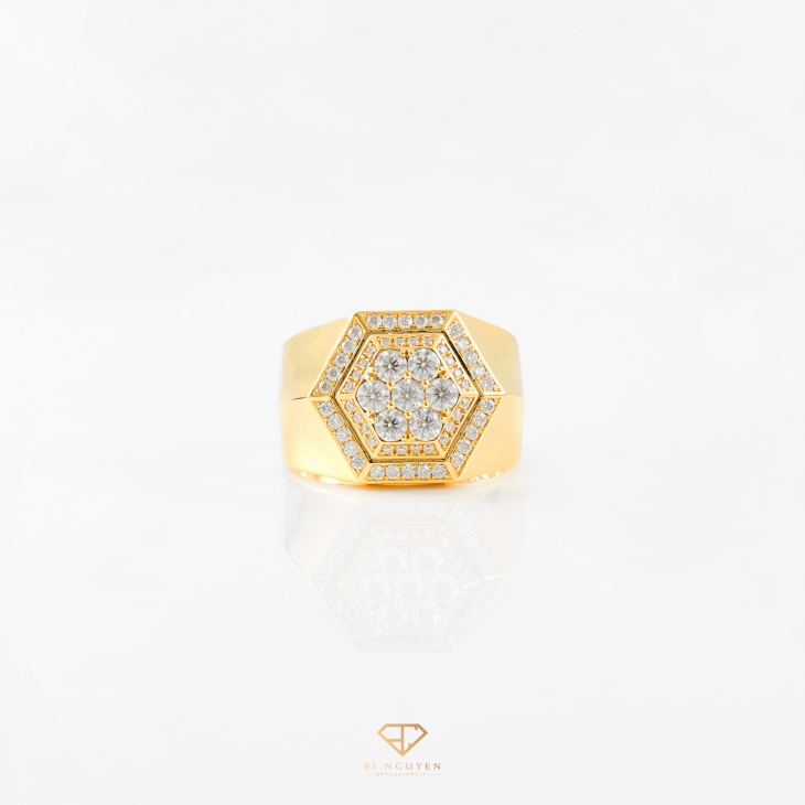 Flower Hexagon Ring